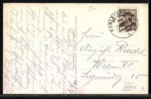 AK Sarleinsbach /O.-Oe., Teilansicht mit Kirche, Fliegeraufnahme