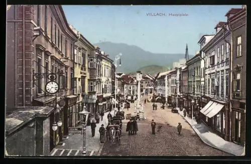 AK Villach, Blick auf den Hauptplatz