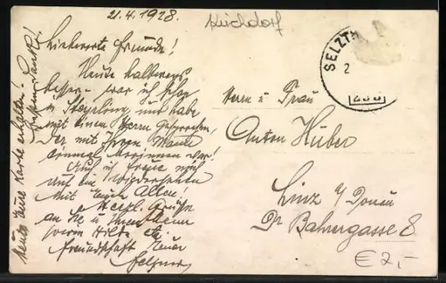 AK Vorderstoder, Ortsansicht mit Prielgruppe