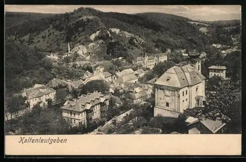 AK Kaltenleutgeben, Teilansicht mit Kirche