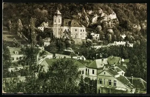 AK Kaltenleutgeben, Teilansicht mit Kirche