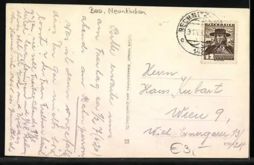 AK Gleissenfeld, Teilansicht mit Bergen