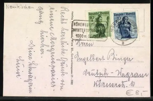 AK Mönichkirchen a. Wechsel, Partie mit Hotel Lang