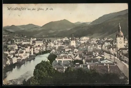 AK Waidhofen an der Ybbs, Ortsansicht mit Ybbs