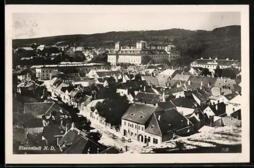AK Eisenstadt, Blick auf die Häuser der Stadt