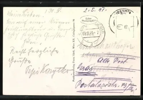 AK Eisenstadt, Blick auf die Häuser der Stadt