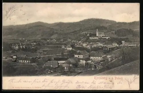 AK Kirchberg a. d. Pielach, Teilansicht mit Kirche
