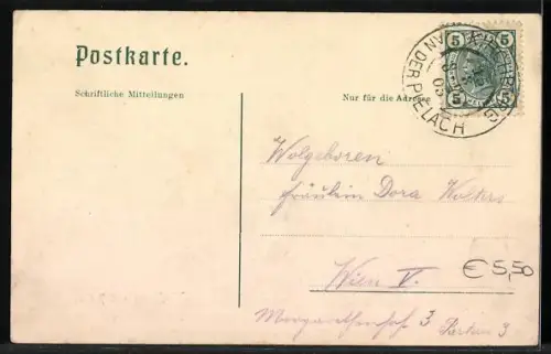 AK Kirchberg a. d. Pielach, Teilansicht mit Kirche