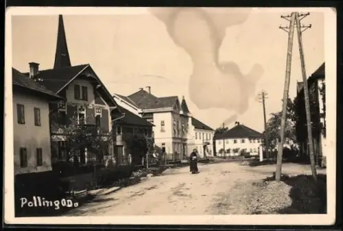 Foto-AK Polling /O.Do., Strassenpartie mit Haus eines Pferdehändlers