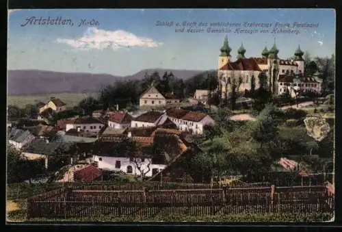 AK Artstetten, Schloss und Gruft Erzherzog Franz Ferdinand und Gemahlin