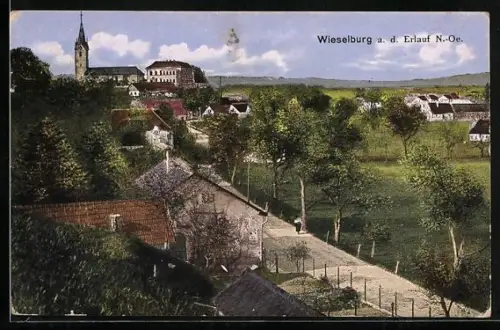 AK Wieselburg a. d. Erlauf, Ortsansicht mit Strassenpartie