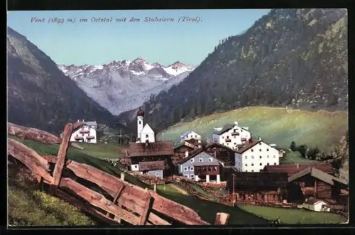 AK Vent im Oetztal, Teilansicht mit den Stubaiern