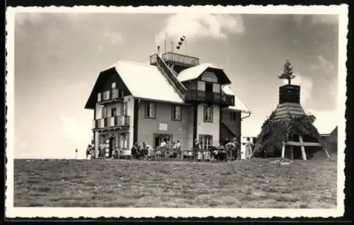 AK Villach, Kanzelhöhe, Stifters Gasthaus auf dem Gipfel
