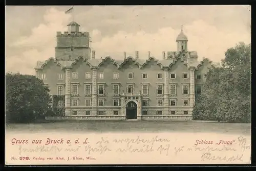 AK Bruck a. d. L., Schloss Prugg, Totalansicht