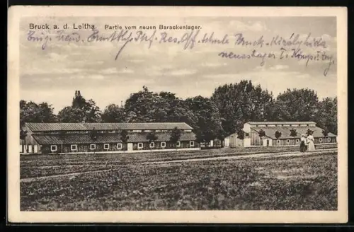 AK Bruck a. d. Leitha, Partie vom neuen Barackenlager