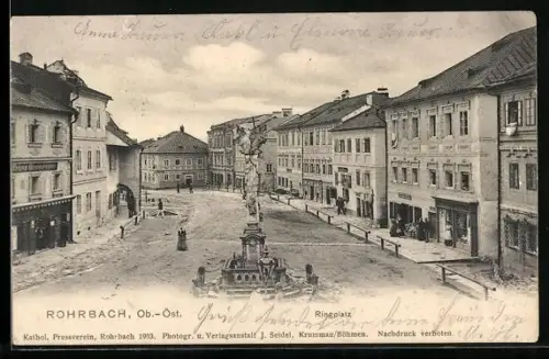 AK Rohrbach /Ob.-Öst., Apotheke am Ringplatz