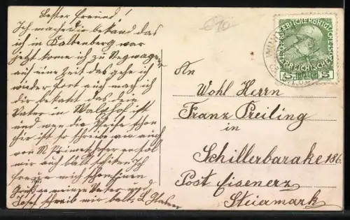 AK Windhaag bei Freistadt, Blick zur Kirche im Ort