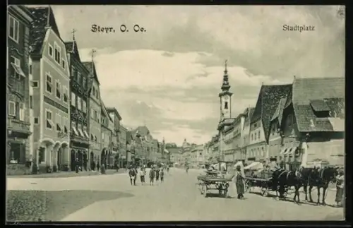 AK Steyr, Partie am Stadtplatz