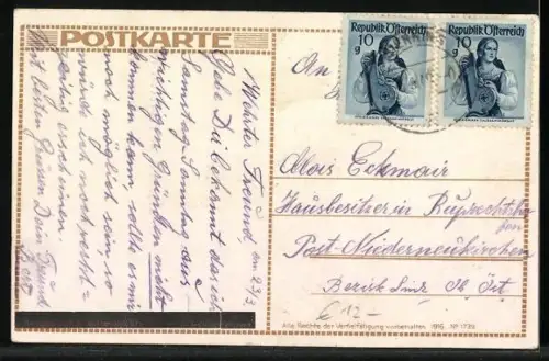 AK Sierning /Ob.-Öst., Ortspanorama mit Kirche