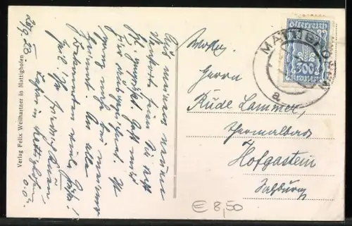 AK Mattighofen, Ortsansicht mit Unterer Marktplatz und Bevölkerung