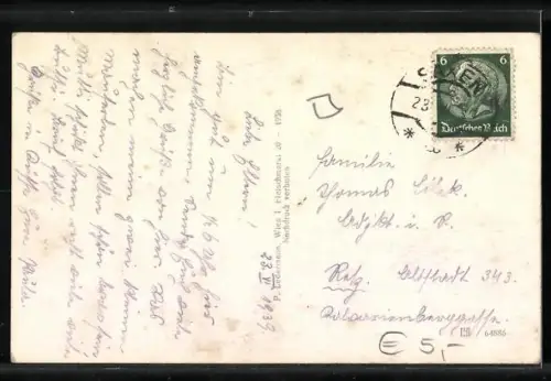 AK Saxen /Oberdonau, Ortspanorama mit Kirche