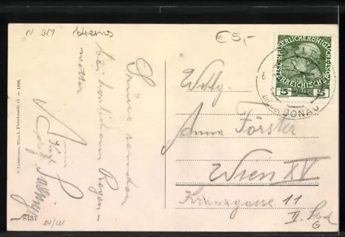 AK Spitz a. d. Donau, Logstadt vom Hausberg aus