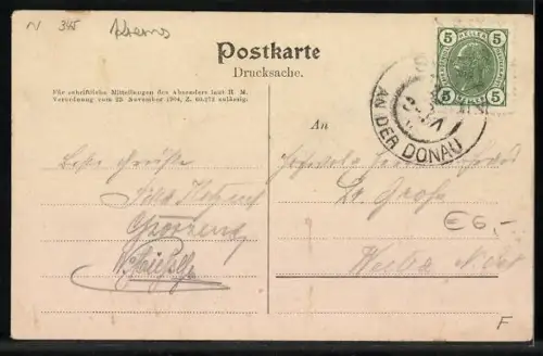 AK Spitz a. d. D., Rothes Thor mit Durchblick zur Kirche