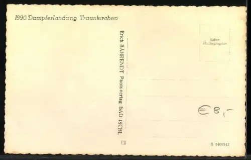 AK Traunkirchen, Dampferlandung