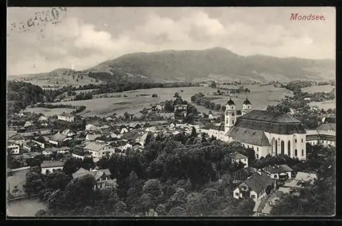 AK Mondsee, Totalansicht aus der Vogelschau