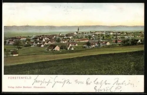 AK Fürstenfeld, Teilansicht mit Bergen