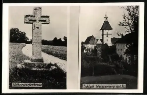 AK Neuhofen an der Krems, Schloss Weissenberg, Wolkerstorferkreuz