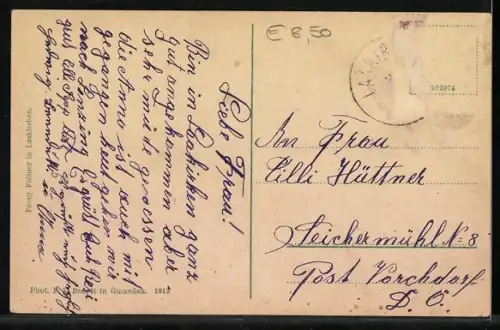 AK Laakirchen a. d. Traun, Teilansicht mit Kirche und dem Traunstein