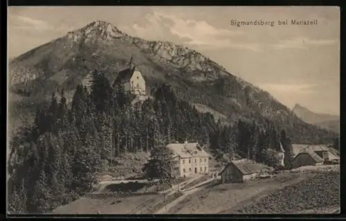 AK Mariazell, Sigmundsberg mit Kirche