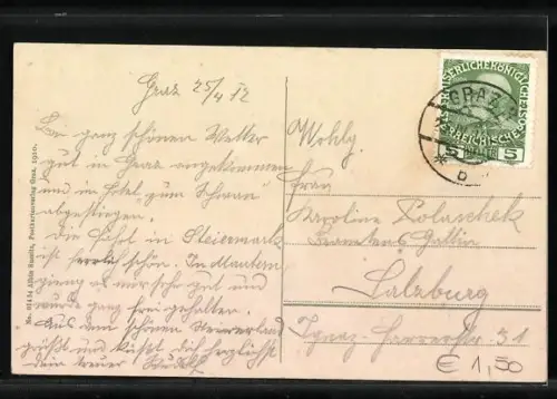 AK Graz, Murplatz mit Passanten