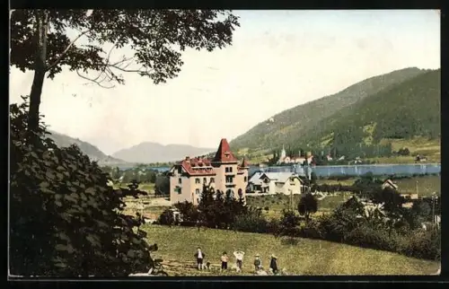 AK St. Urban am Ossiachersee, Ansicht vom Wald aus