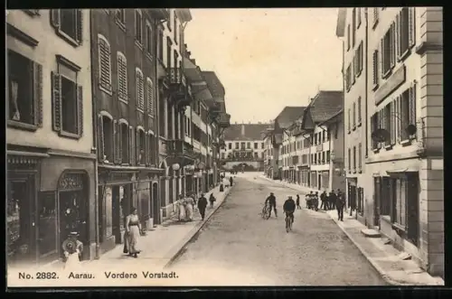 AK Aarau, Vordere Vorstadt, Geschäft von H. Sperling