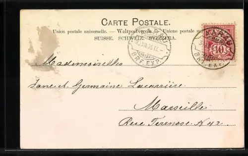 AK Aarau, Strassenpartie mit Coiffeur E. Hagenbuch