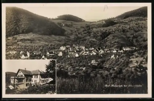 AK Bad Maisprach bei Rheinfelden, Pension und Ortsansicht