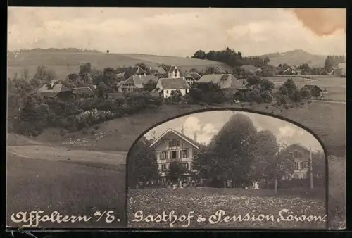 AK Affoltern i. E., Gasthof & Pension zum Löwen, Ortsansicht
