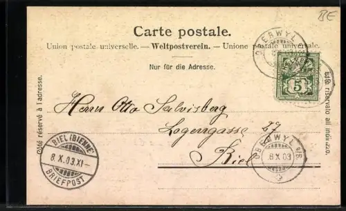 AK Oberwil b. Büren, Gasthof zum Bären, Mühle Otti, Postbureau und Käserei