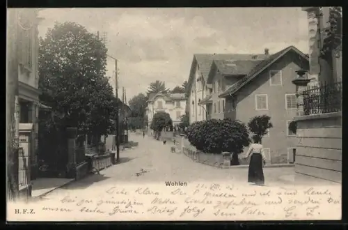 AK Wohlen /AG, Restaurant Central mit Strassenpartie