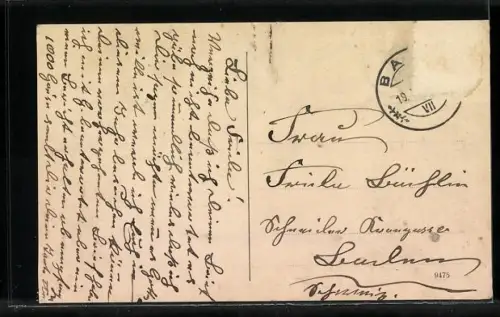 AK Baar /ZG, Tuch- und Mass-Geschäft J. Häfliger, Ortspartie