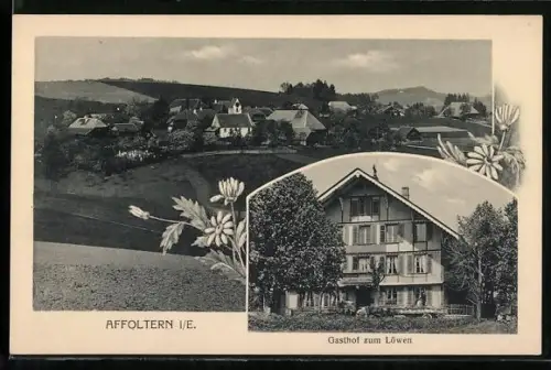AK Affoltern i. E., Gasthof zum Löwen, Blick auf den Ort