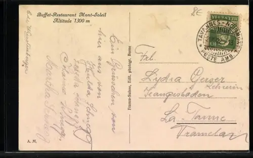 AK Mont-Soleil, Buffet-Restaurant