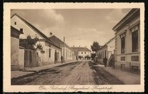 AK Ober-Pullendorf /Burgenland, Blick in die Hauptstrasse