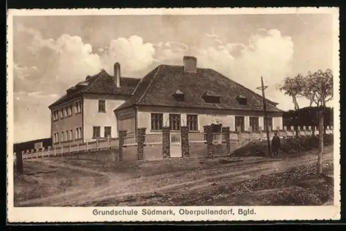 AK Oberpullendorf /Bgld., Grundschule Südmark, Totalansicht