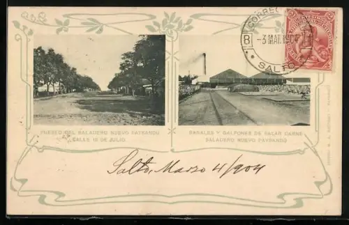 AK Salto, Barales y Galpones de salar carne saladerno nuevo paysandú, Pueblo del Saladero