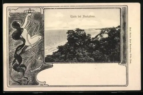 AK Neukuhren, Blick auf den Ostseestand von der Düne aus