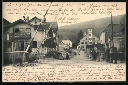 AK Geneveys-sur-Coffrane, Restaurant de la Gare, Hotel de Commune