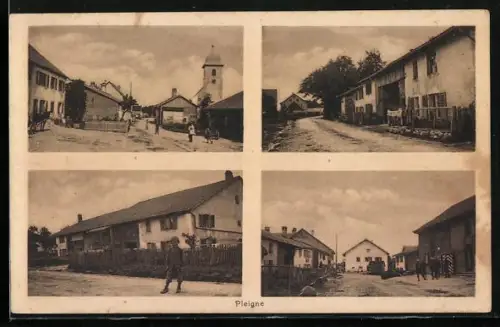 AK Pleigne, Impressions de la Ville, Les Rues, L`Eglise
